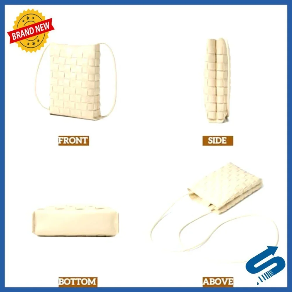 Woven Crossbody Phone Purse Small Shoulder Bag Minimal Chic Y2K Style